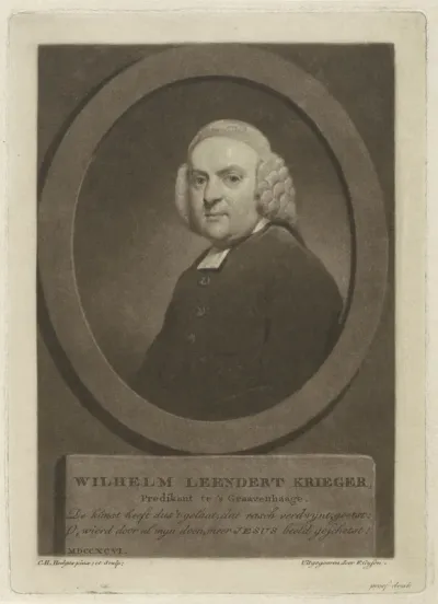Portret van de predikant Wilhelm Leendert Krieger