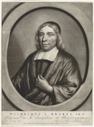Portret van de predikant Willem van Brakel