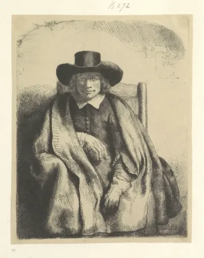 Portret van de prentverkoper Clement de Jonghe