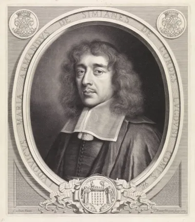 Portret van de priester Louis-Marie-Armand de Simianes de Gordes