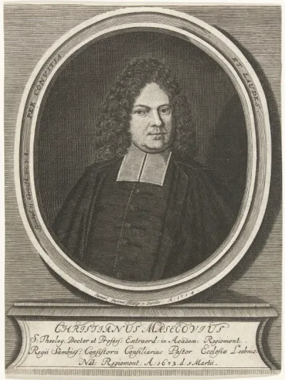 Portret van de protestantse theoloog Christian Masecovius