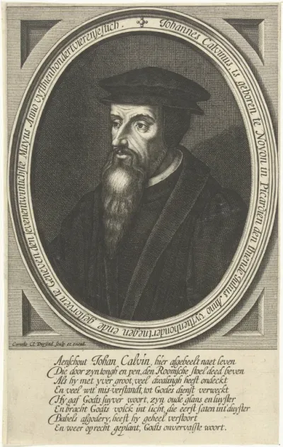 Portret van de reformator Johannes Calvijn