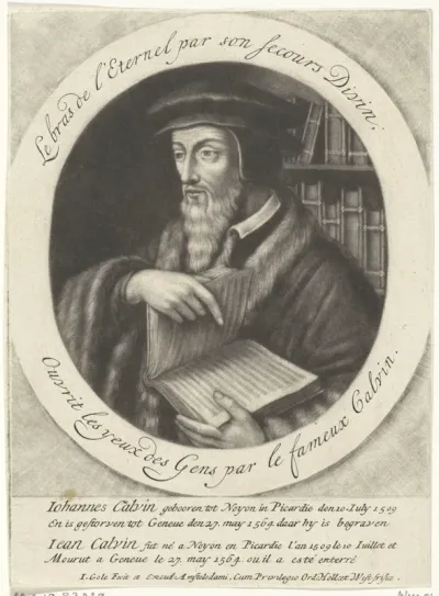 Portret van de reformator Johannes Calvijn