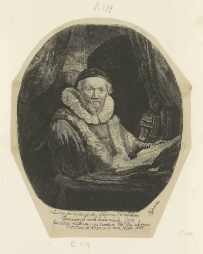 Portret van de Remonstrantse predikant Jan Wtenbogaert