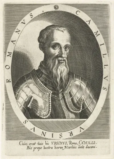 Portret van de Romein Camillo Orsini