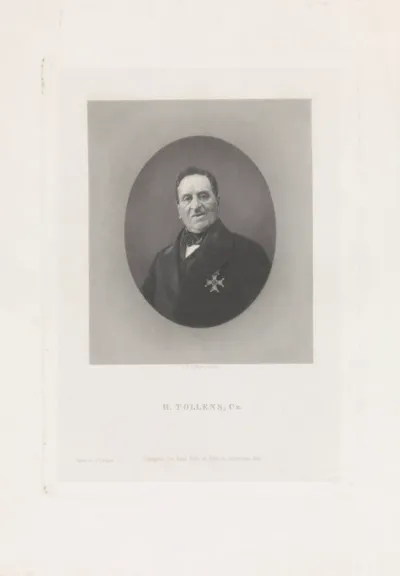 Portret van de Rotterdamse dichter en koopman Hendrik Tollens