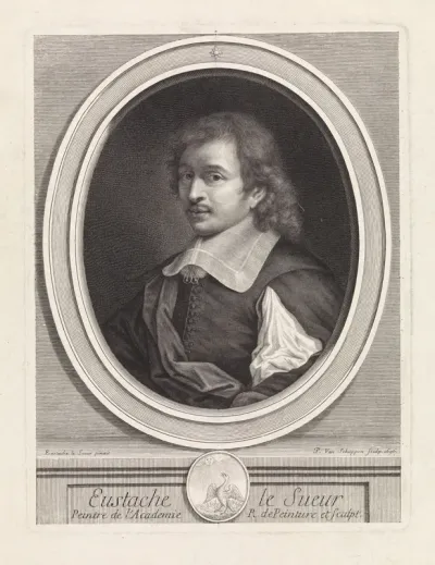 Portret van de schilder Eustache Lesueur, naar zijn zelfportret