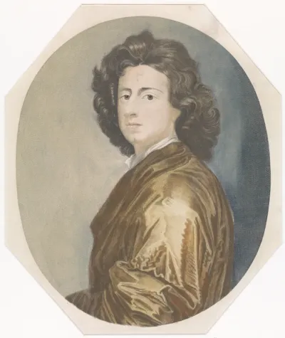Portret van de schilder Gottfried Kneller