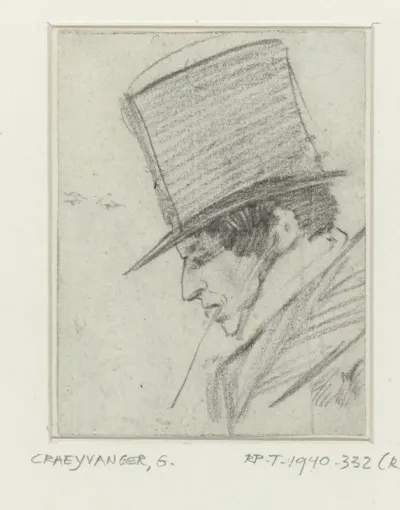Portret van de schilder Jan Hendrik Verheijen