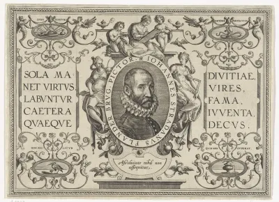 Portret van de schilder Jan van der Straet (Stradanus)