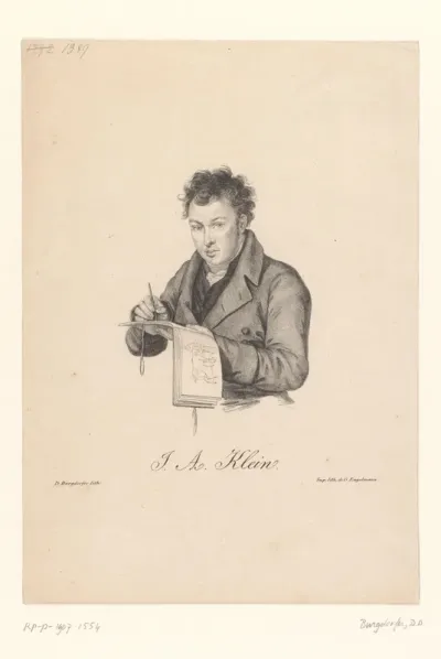 Portret van de schilder Johann Adam Klein