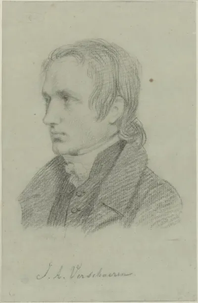 Portret van de schilder Johannes Antonius Verschaeren