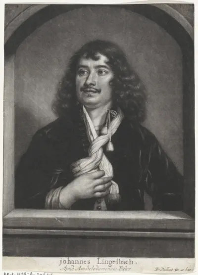 Portret van de schilder Johannes Lingelbach