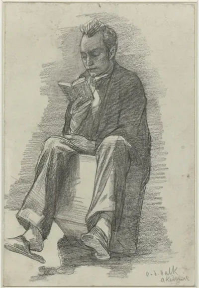 Portret van de schilder Maurits van der Valk