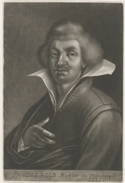 Portret van de schilder Paul Kolb