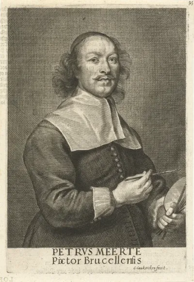 Portret van de schilder Petrus Meerte
