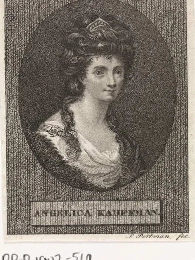 Portret van de schilderes Angelica Kauffmann