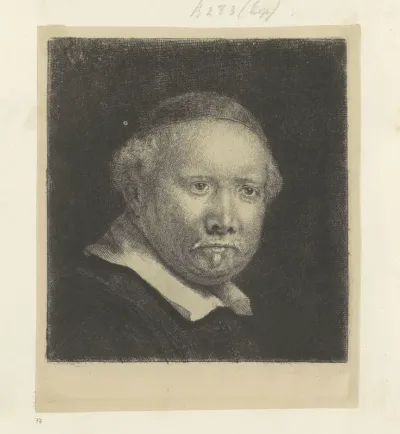 Portret van de schrijfmeester Lieven Willemsz. van Coppenol: grote plaat