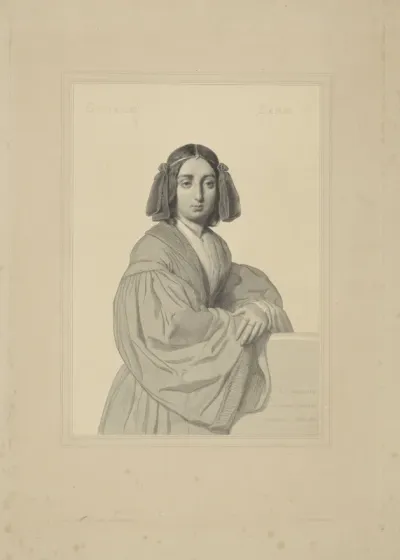 Portret van de schrijfster Georg Sand