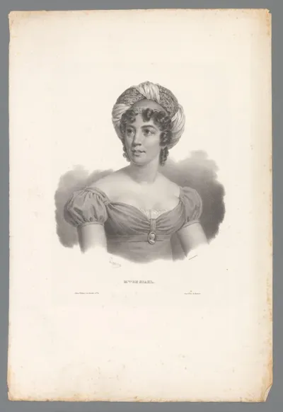 Portret van de schrijfster Germaine de Staël
