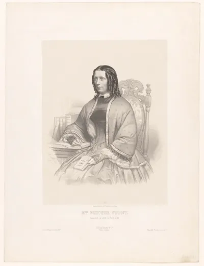 Portret van de schrijfster Harriet Beecher Stowe