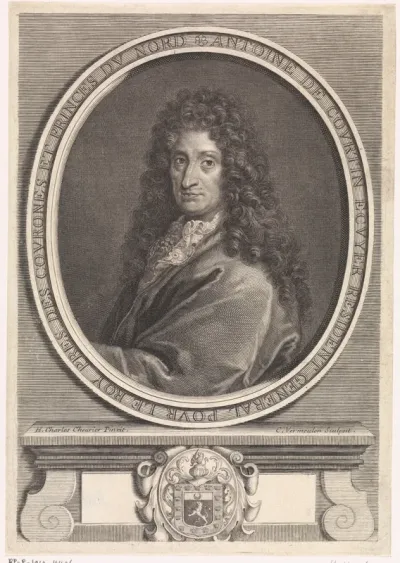 Portret van de schrijver Antoine de Courtin