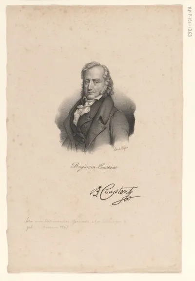 Portret van de schrijver Benjamin Constant