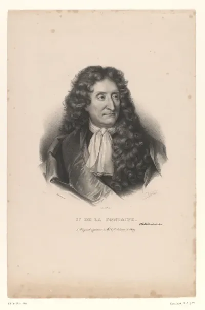 Portret van de schrijver en dichter Jean de La Fontaine