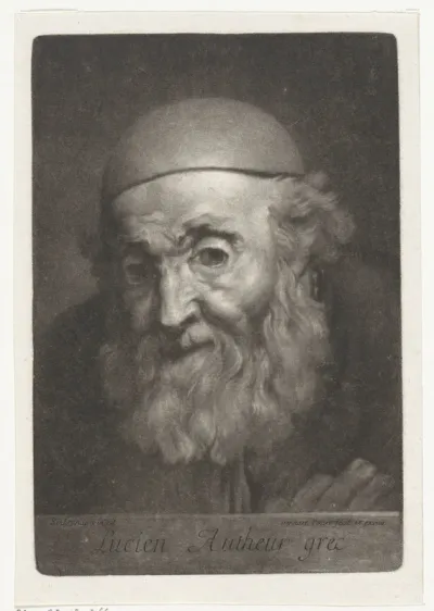 Portret van de schrijver Lucianus van Samosata