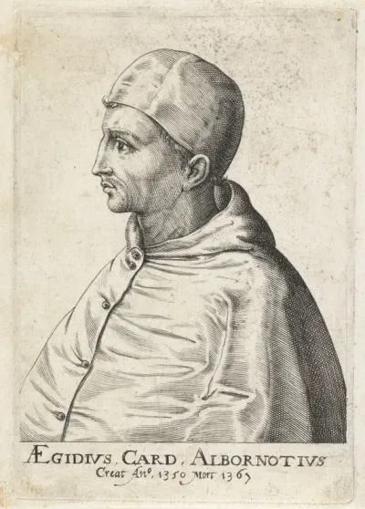 Portret van de Spaanse kardinaal Gil Álvarez Carrillo de Albornoz