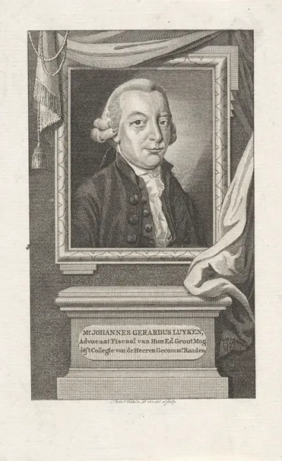 Portret van de staatsman Johannes Gerardus Luyken
