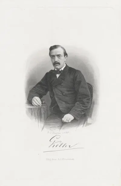 Portret van de stenograaf der Staten Generaal en romanschrijver Gerard Keller