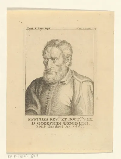 Portret van de sterrenkundige Godefridus Wendelinus