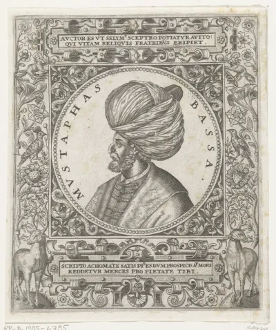 Portret van de sultan Mustafa Basha