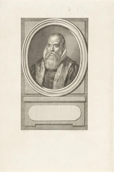 Portret van de theoloog Franciscus Gomarus