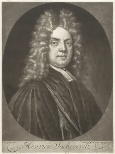Portret van de theoloog Henricus Sacheverell