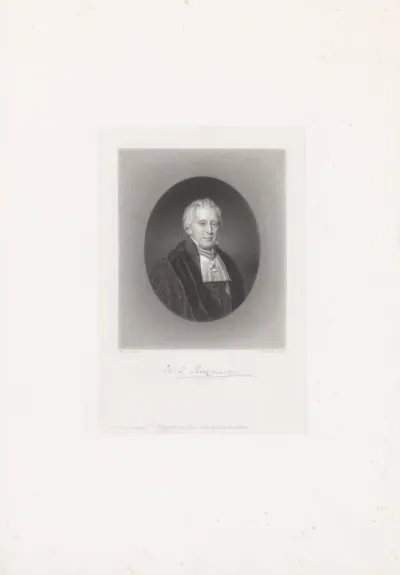 Portret van de theoloog Herman Johan Royaards