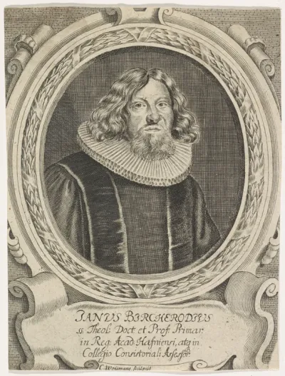 Portret van de theoloog Jens Bircherod