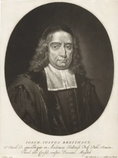 Portret van de theoloog Joachim Justus Breithaupt