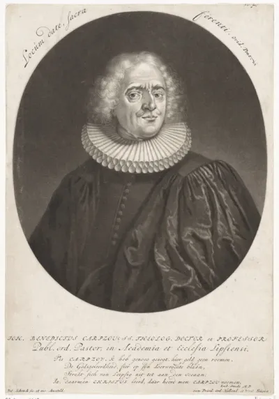 Portret van de theoloog Johann Benedikt Carpzov