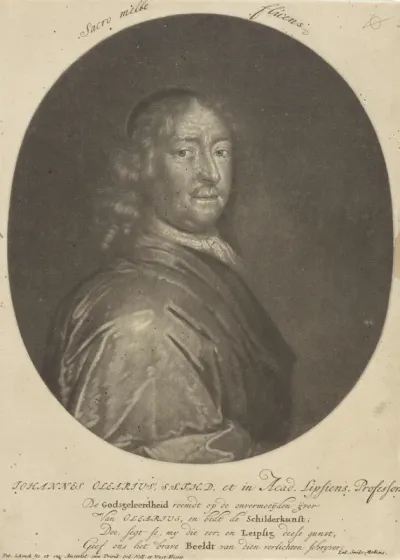 Portret van de theoloog Johann Olearius