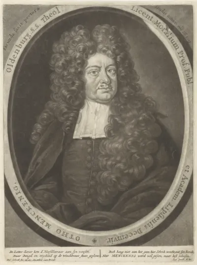 Portret van de theoloog Otto Mencking