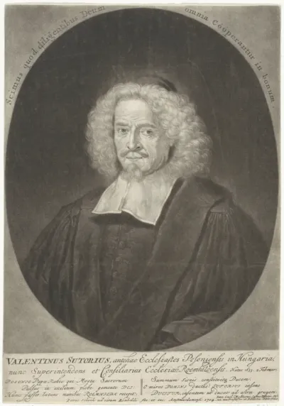 Portret van de theoloog Valentin Sutorius