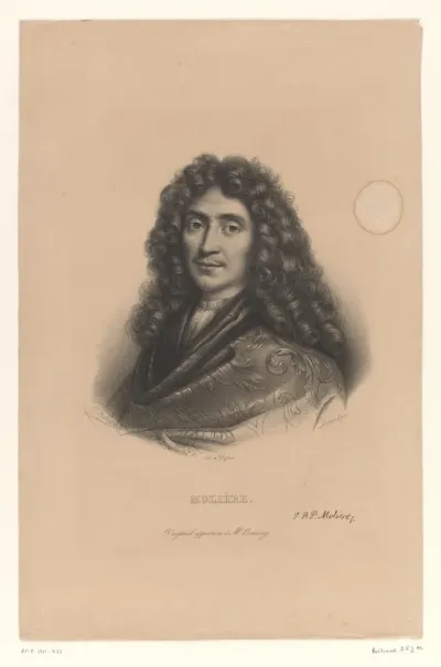 Portret van de toneelschrijver en acteur Molière