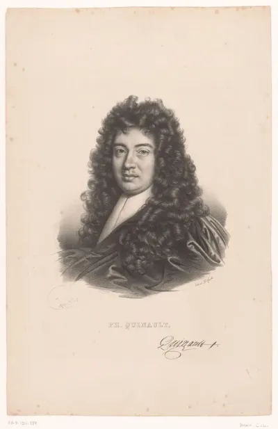 Portret van de toneelschrijver Philippe Quinault