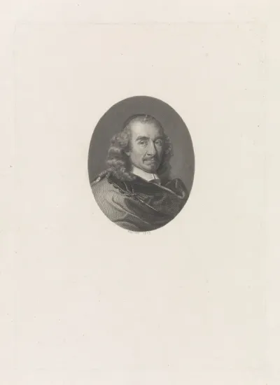 Portret van de toneelschrijver Pierre Corneille