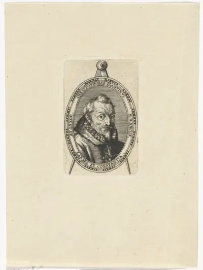 Portret van de uitgever Christoffel Plantijn, op 74-jarige leeftijd