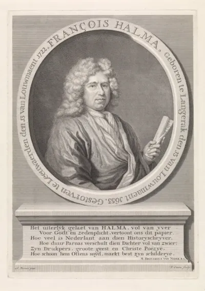 Portret van de uitgever-geleerde François Halma