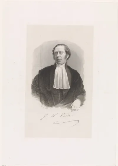 Portret van de Utrechtse hoogleraar George Willem Vreede