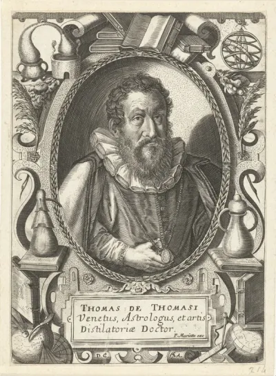 Portret van de Venetiaanse astroloog Thomas de Thomasi